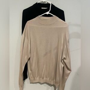 Pronto Uomo Beige and Black Men’s Sweater Duo